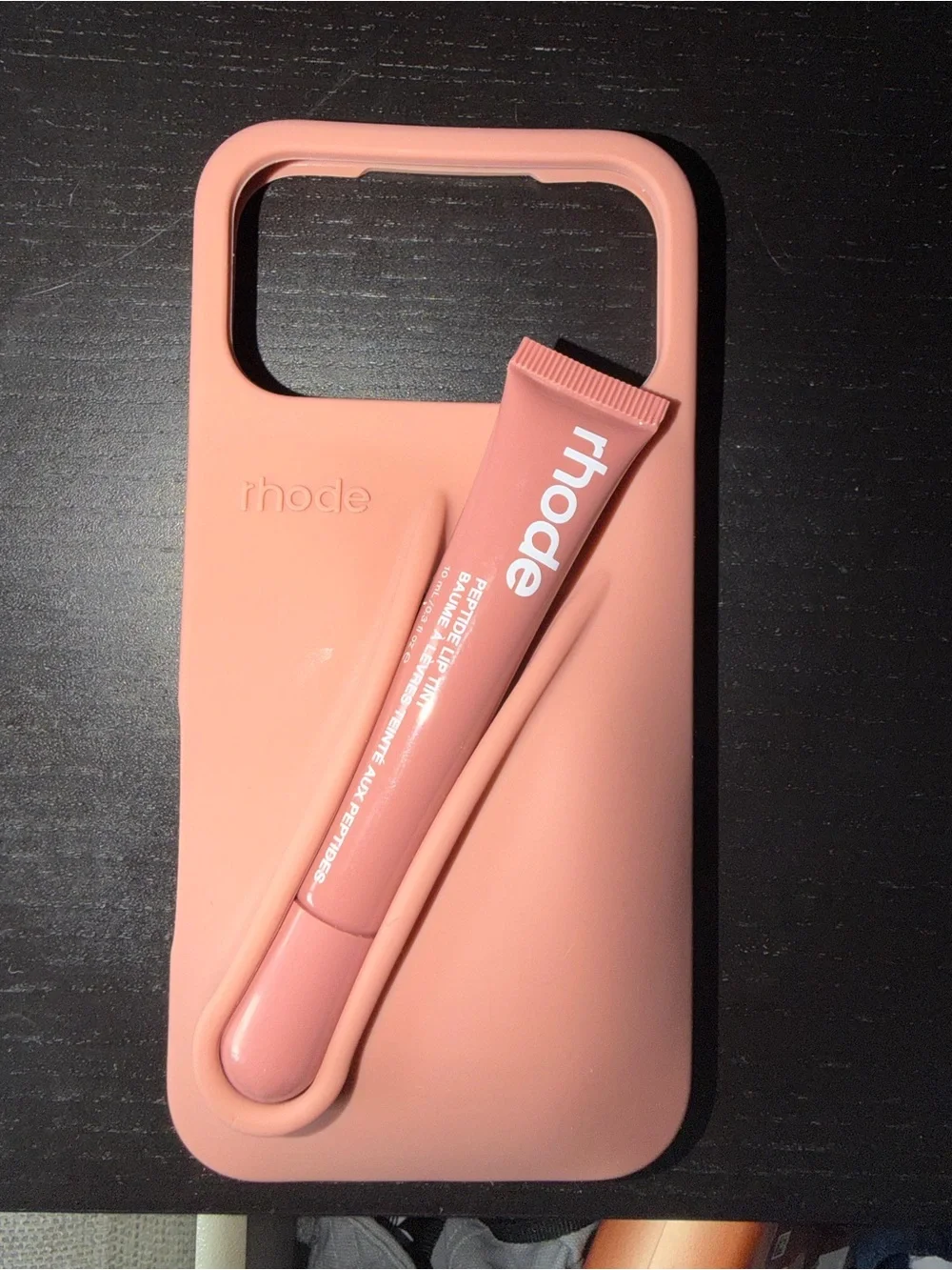 RHODE Pink Silicone iPhone Case with Built-In Lip Serum Slot